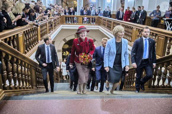 La famille royale de Danemark assistait le 6 octobre 2015 à l'ouverture du Parlement au palais de Christiansborg à Copenhague.