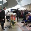 La reine Margrethe II de Danemark et l'ambassadeur de France François Zimeray ont assisté à l'inauguration de l'exposition Monet - Lost in Translation au musée ARoS à Aarhus le 8 octobre 2015