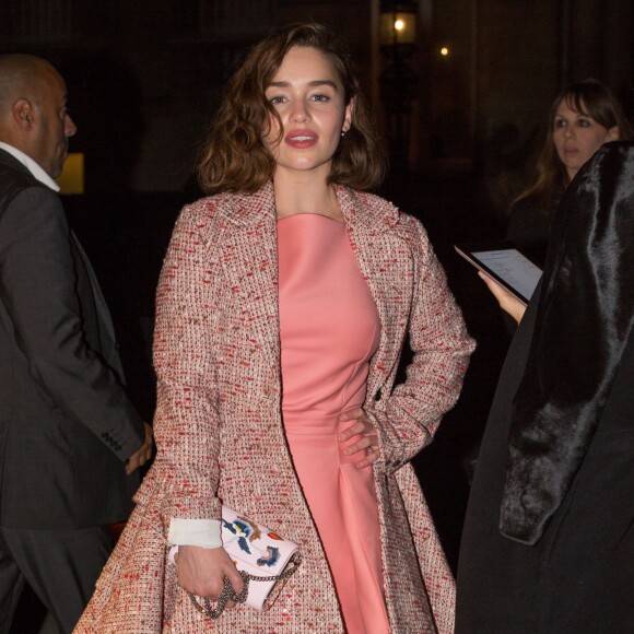 Exclusif - Emilia Clarke - Soirée Valentino "Tribe Party" lors de la Fashion Week à Paris, le 6 octobre 2015.