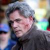 Ray Liotta, du sang et des cicatrices aux visages, sur le tournage de la série 'Shades of Blue' à New York, le 13 octobre 2015