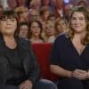 Michèle Bernier et Charlotte Gaccio - Enregistrement de l'émission "Vivement Dimanche" à Paris le 13 octobre 2015 et qui sera diffusée le 18 Octobre 2015. Invité principal : Marthe Villalonga.