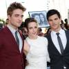 Robert Pattinson, Kristen Stewart et Taylor Lautner à la première de Twilight – Chapitre 3 : Hésitation à Los Angeles, le 24 juin 2010.
