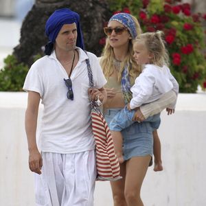Exclusif - Kate Hudson, son compagnon Matt Bellamy, ses fils Ryder Robinson et Bingham Hawn Bellamy, passent leurs vacances en famille à Ibiza. Le 20 juin 2014