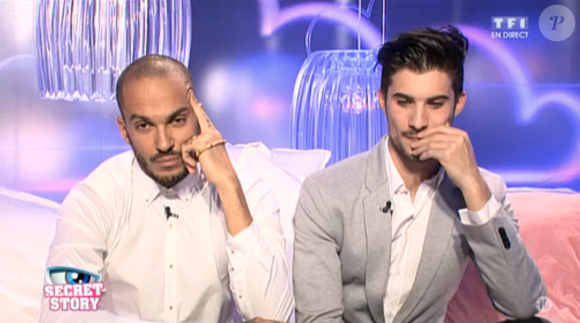 Nicolas et Ali, dans l'hebdo de Secret Story 9, le vendredi 16 octobre 2015 sur TF1.