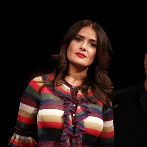 Salma Hayek - Remise du 7e Prix Lumière à Martin Scorsese au Palais des Congrès de Lyon, lors du Festival Lumière le 16 octobre 2015.