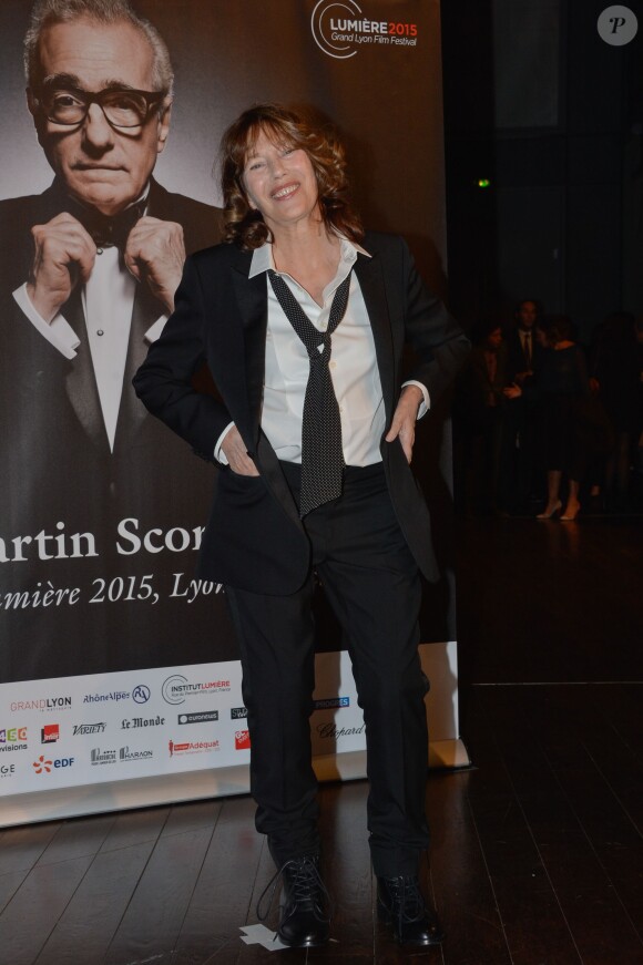 Jane Birkin - Remise du 7e Prix Lumière à Martin Scorsese au Palais des Congrès de Lyon, lors du Festival Lumière le 16 octobre 2015.