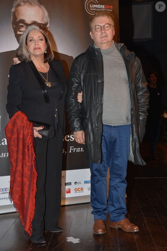 Francoise Fabian et Dominique Besnehard - Remise du 7e Prix Lumière à Martin Scorsese au Palais des Congrès de Lyon, lors du Festival Lumière le 16 octobre 2015.