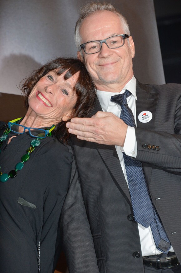 Geraldine Chaplin et Thierry Fremaux - Remise du 7e Prix Lumière à Martin Scorsese au Palais des Congrès de Lyon, lors du Festival Lumière le 16 octobre 2015.
