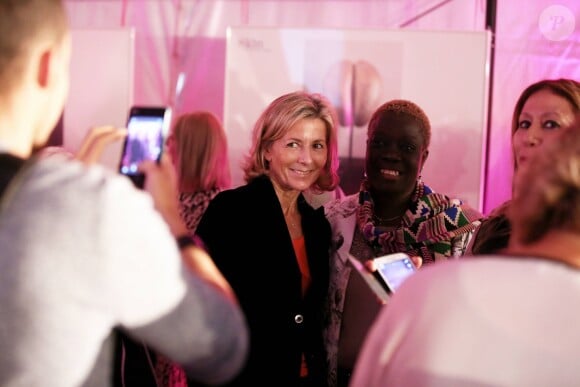 Exclusif - Lancement de la campagne Octobre Rose avec Claire Chazal à la clinique Hartmann à Neuilly sur Seine le 7 octobre 2015.