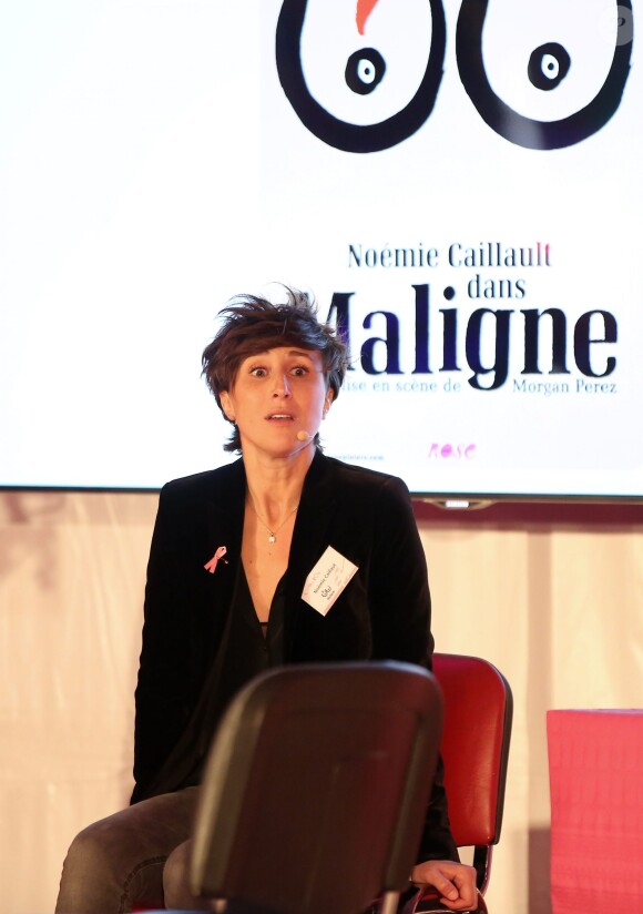 Exclusif - Noémie Caillault, au lancement de la campagne Octobre Rose avec Claire Chazal à la clinique Hartmann à Neuilly sur Seine le 7 octobre 2015.