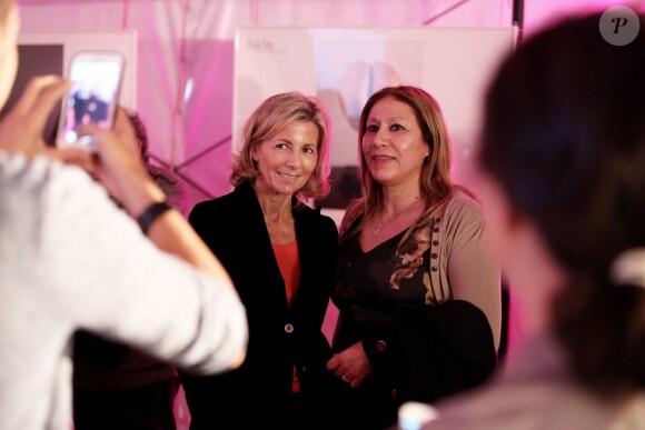 Exclusif - Lancement de la campagne Octobre Rose avec Claire Chazal à la clinique Hartmann à Neuilly sur Seine le 7 octobre 2015.
