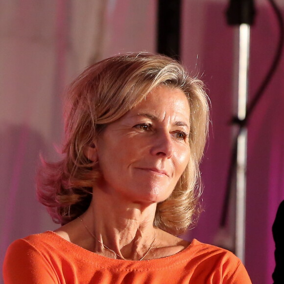 Exclusif - Lancement de la campagne Octobre Rose avec Claire Chazal à la clinique Hartmann à Neuilly sur Seine le 7 octobre 2015.