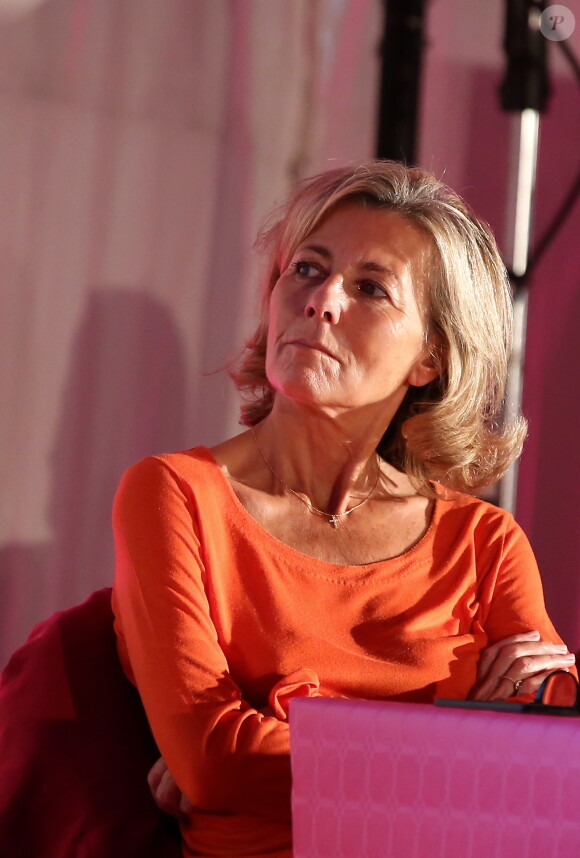 Exclusif - Lancement de la campagne Octobre Rose avec Claire Chazal à la clinique Hartmann à Neuilly sur Seine le 7 octobre 2015.