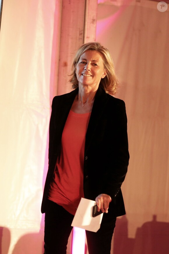 Exclusif - Lancement de la campagne Octobre Rose avec Claire Chazal à la clinique Hartmann à Neuilly sur Seine le 7 octobre 2015.