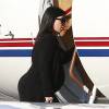 Kim Kardashian enceinte à l'aéroport de Van Nuys, le 17 octobre 2015, direction Las Vegas où est hospitalisé Lamar Odom