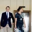 La princesse Victoria, enceinte, et le prince Daniel de Suède en visite officielle en Colombie, à Carthagène des Indes, le 22 octobre 2015
