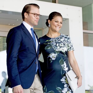 La princesse Victoria, enceinte, et le prince Daniel de Suède en visite officielle en Colombie, à Carthagène des Indes, le 22 octobre 2015
