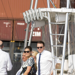 Le prince Daniel et la princesse Victoria de Suède (enceinte) à Carthagène en Colombie le 21 octobre 2015