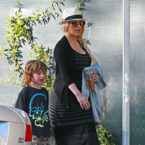 Exclusif - Christina Aguilera se rend à un pique-nique organisé par l'école de son fils Max à Santa Monica, le 2 septembre 2014.