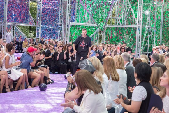 Raf Simons - Front Row au défilé de mode "Christian Dior", collection Haute-Couture automne-hiver 2015/2016 au Musée Rodin à Paris, le 6 juillet 2015.