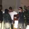 Kendall, Kylie Jenner et Tyga surpris à l'entrée de l'hôtel Sunset Tower. Los Angeles, le 22 octobre 2015.