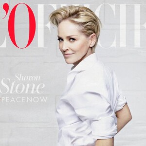 Sharon Stone en couverture de "L'Officiel", numéro 1 000, novembre 2015.