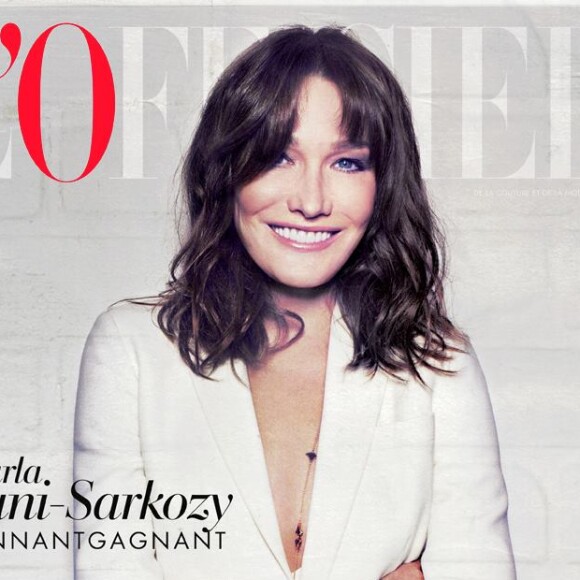 Carla Bruni-Sarkozy en couverture de "L'Officiel", numéro 1 000, novembre 2015.