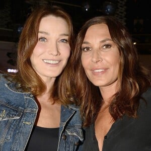 Carla Bruni et Zazie - Enregistrement de l'émission "Vivement Dimanche" consacrée à Chrsitophe Willem, à Paris le 29 Septembre 2015. Diffusion le 4 octobre 2015.