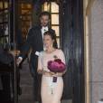  Le prince Carl Philip et la princesse Sofia de Suède, enceinte de leur premier enfant, assistaient le 23 octobre 2015 au gala annuel de l'Académie royale suédoise des sciences de l'ingénieur, à la Maison des concerts de Stockholm. La première sortie de la princesse, vêtue d'une robe bien près du corps, depuis l'annonce de sa grossesse. 