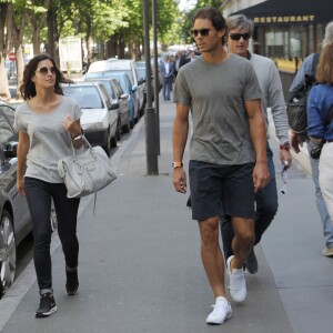 Rafael Nadal et Xisca dans les rues de Paris, le 4 juin 2015
