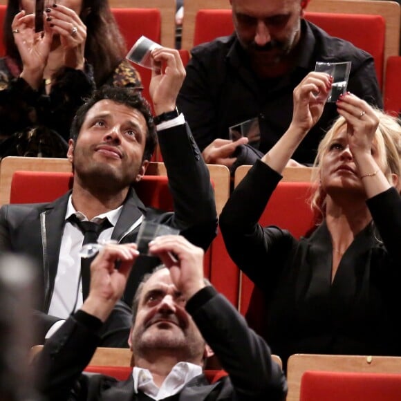 Exclusif - Virginie Efira toujours très proche de son ex-compagnon Mabrouk El Mechri lors de la remise du prix Lumière à Martin Scorsese lors du festival Lumière 2015 (Grand Lyon Film Festival) à Lyon le 16 octobre 2015.
