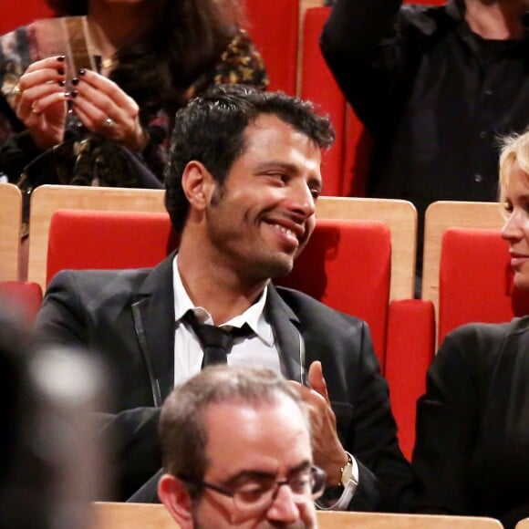 Exclusif - Virginie Efira toujours très proche de son ex-compagnon Mabrouk El Mechri lors de la remise du prix Lumière à Martin Scorsese lors du festival Lumière 2015 (Grand Lyon Film Festival) à Lyon le 16 octobre 2015.