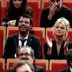 Exclusif - Virginie Efira toujours très proche de son ex-compagnon Mabrouk El Mechri lors de la remise du prix Lumière à Martin Scorsese lors du festival Lumière 2015 (Grand Lyon Film Festival) à Lyon le 16 octobre 2015.