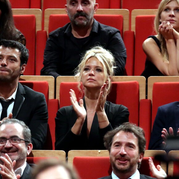 Exclusif - Virginie Efira toujours très proche de son ex-compagnon Mabrouk El Mechri lors de la remise du prix Lumière à Martin Scorsese lors du festival Lumière 2015 (Grand Lyon Film Festival) à Lyon le 16 octobre 2015.