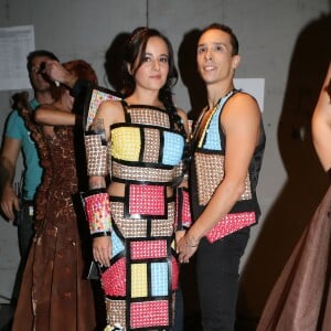 Alizée et son compagnon Grégoire Lyonnet - Défilé du 21ème salon du chocolat à la porte de Versailles à Paris le 27 octobre 2015. Denis Guignebourg / Bestimage