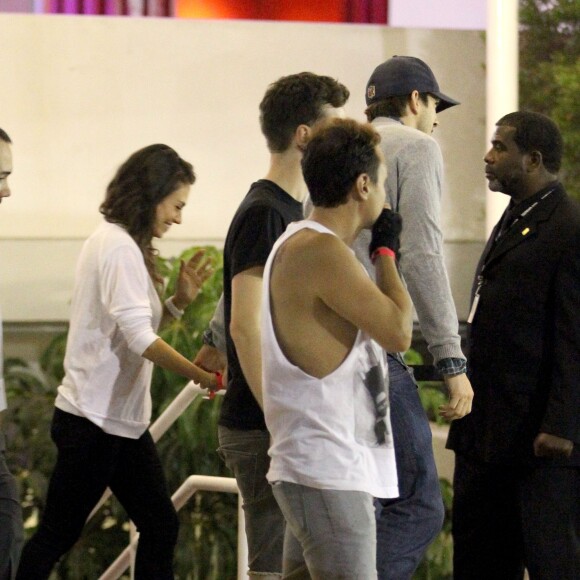 Ashton Kutcher et Mila Kunis - La tournée de Madonna, Rebel Heart Tour, s'est arrêtée au Forum d'Inglewood, Los Angeles, le 27 octobre 2015