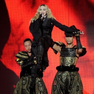 Madonna sur scène pour son Rebel Heart Tour au MGM Grand Garden Arena de Las Vegas, le 24 octobre 2015