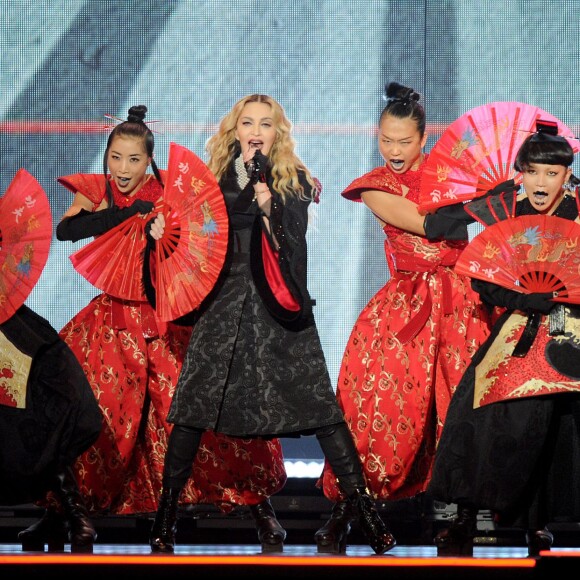 Madonna sur scène pour son Rebel Heart Tour au MGM Grand Garden Arena de Las Vegas, le 24 octobre 2015