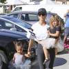 Please hide children's faces prior to the publication - Kourtney Kardashian takes her daughter Penelope and niece North West to ballet class, Los Angeles, CA, USA on October 21, 2015. The two munchkins looked adorable in tutus as they gear up to learn ballet. Photo by GSI/ABACAPRESS.COM22/10/2015 - Los Angeles