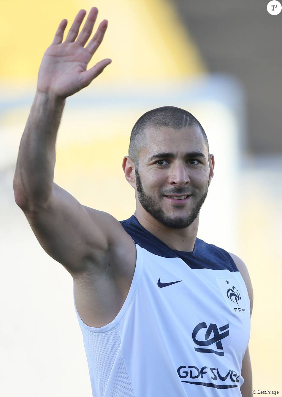 Karim Benzema à l'entraînement de l'équipe de France de ...