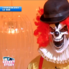 Ali déguisé en clown diabolique, dans l'hebdo de Secret Story 9, le vendredi 30 octobre 2015 sur TF1.