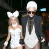 Kendall Jenner et sa Choupette arrivent au Bootsy Bellows pour la soirée d'Halloween