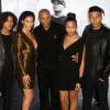 Dr. Dre, sa femme Nicole Young et ses enfants à l'avant-première du film "N.W.A - Straight Outta Compton" à Los Angeles, le 10 août 2015.