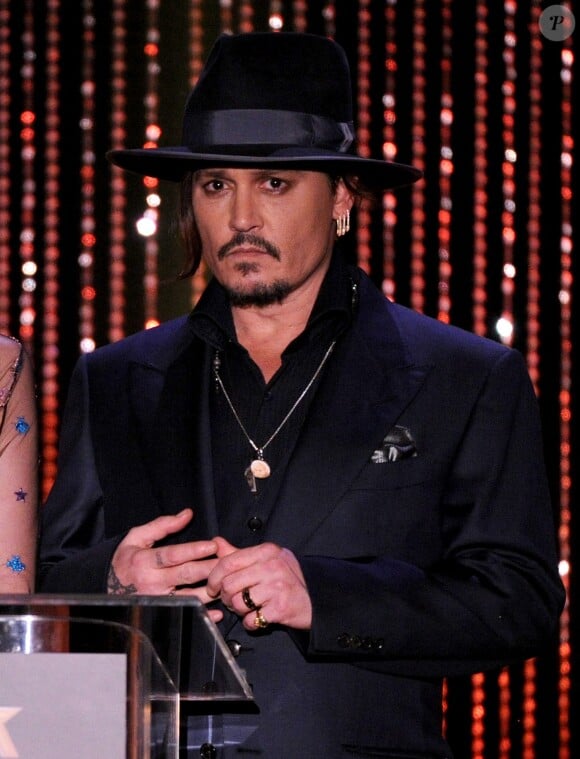 Johnny Depp pendant la 19e soirée des Hollywood Film Awards au Beverly Hilton Hotel, Los Angeles, le 1er novembre 2015.