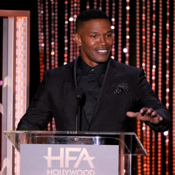 Jamie Foxx pendant la 19e soirée des Hollywood Film Awards au Beverly Hilton Hotel, Los Angeles, le 1er novembre 2015.