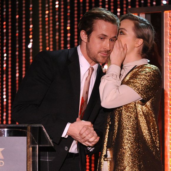 Ryan Gosling et Saoirse Ronan pendant la 19e soirée des Hollywood Film Awards au Beverly Hilton Hotel, Los Angeles, le 1er novembre 2015.