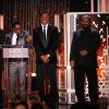 O'Shea Jackson Jr., Jason Mitchell et Corey Hawkins pendant la 19e soirée des Hollywood Film Awards au Beverly Hilton Hotel, Los Angeles, le 1er novembre 2015.