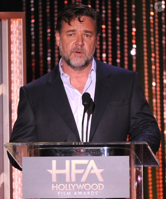 Russell Crowe pendant la 19e soirée des Hollywood Film Awards au Beverly Hilton Hotel, Los Angeles, le 1er novembre 2015.
