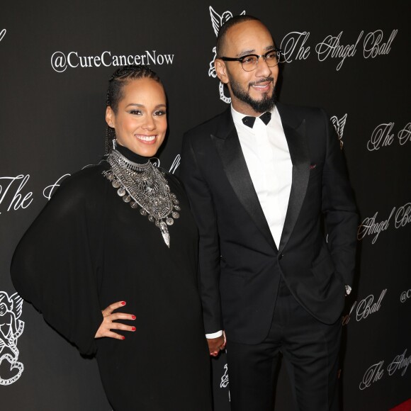 Alicia Keys (enceinte) et son mari Swizz Beatz - People à la soirée "Angel Ball 2014" à New York, le 20 octobre 2014.