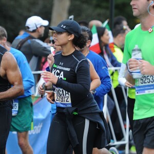 Alicia Keys lors du Marathon de New York, le 1er novembre 2015